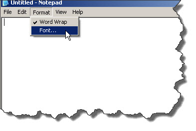 Creating a Unicode Test Label Format Using Notepad